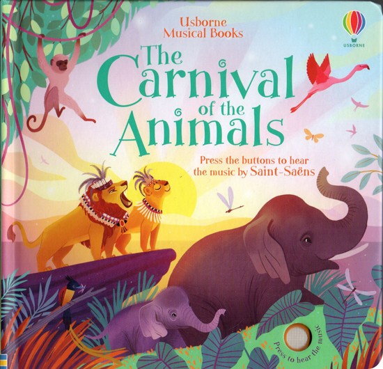 英文原版绘本 usborne carnival of the animals 纸板发声书 动物