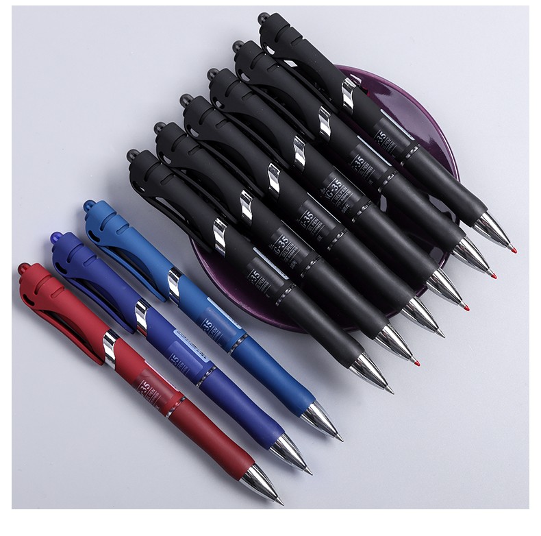 晨光金品k35限定版按动中性笔k3507学生用磨砂笔杆按压式水笔05子弹头