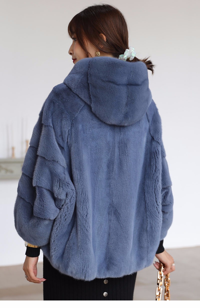 欧迪鸟odybird品牌2021冬季新款进口整貂皮大衣女年轻款时尚天鹅绒级