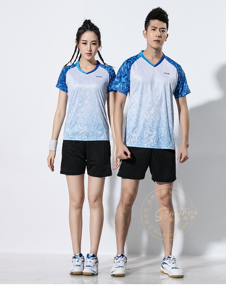 羽毛球服装套装速干透气运动衣服男短袖短裤裙乒乓球比赛训练队服可