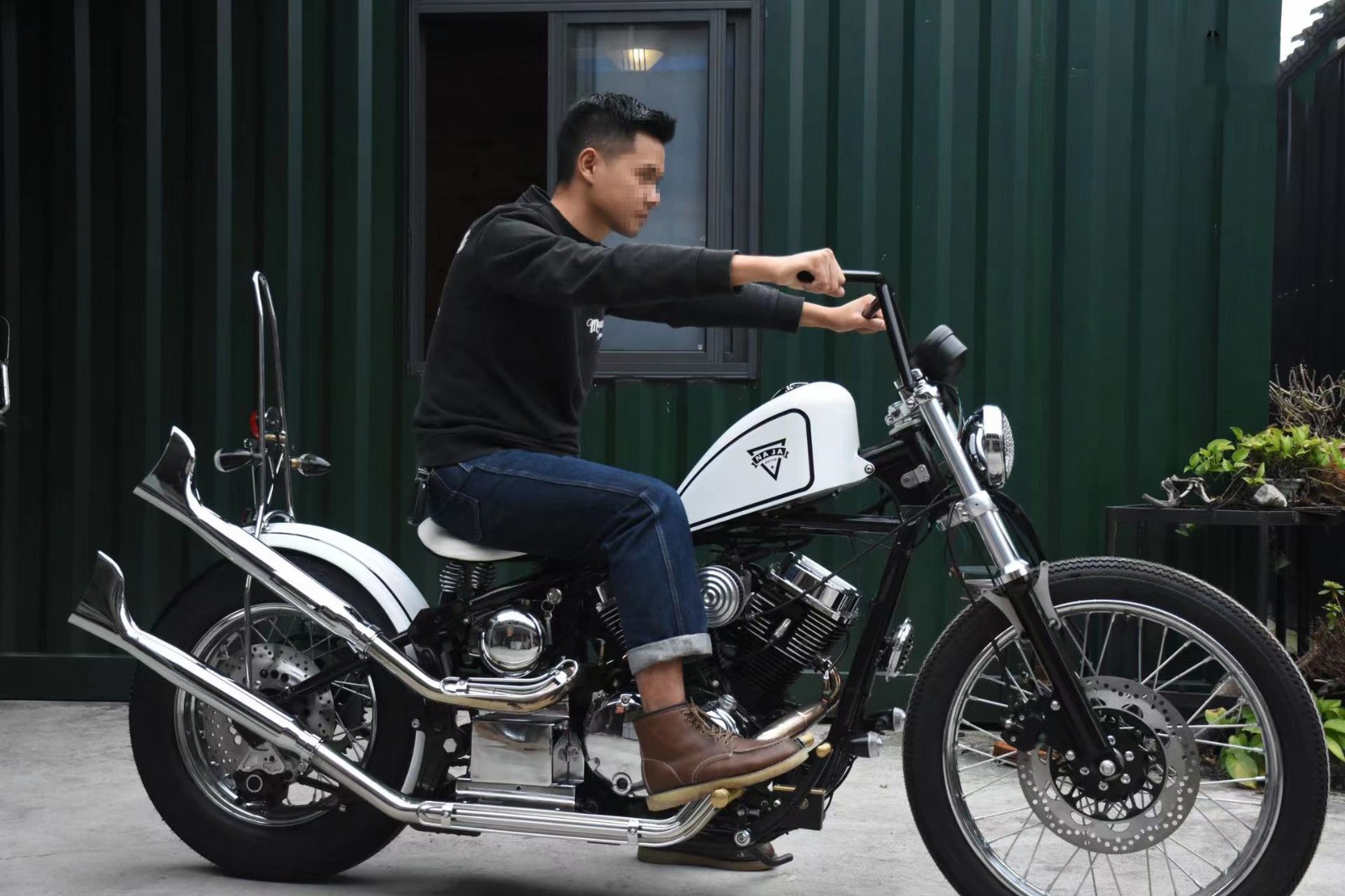 适用于柴特娜迦250naja改装车把龙头手把方向把握把复古改装零式g款