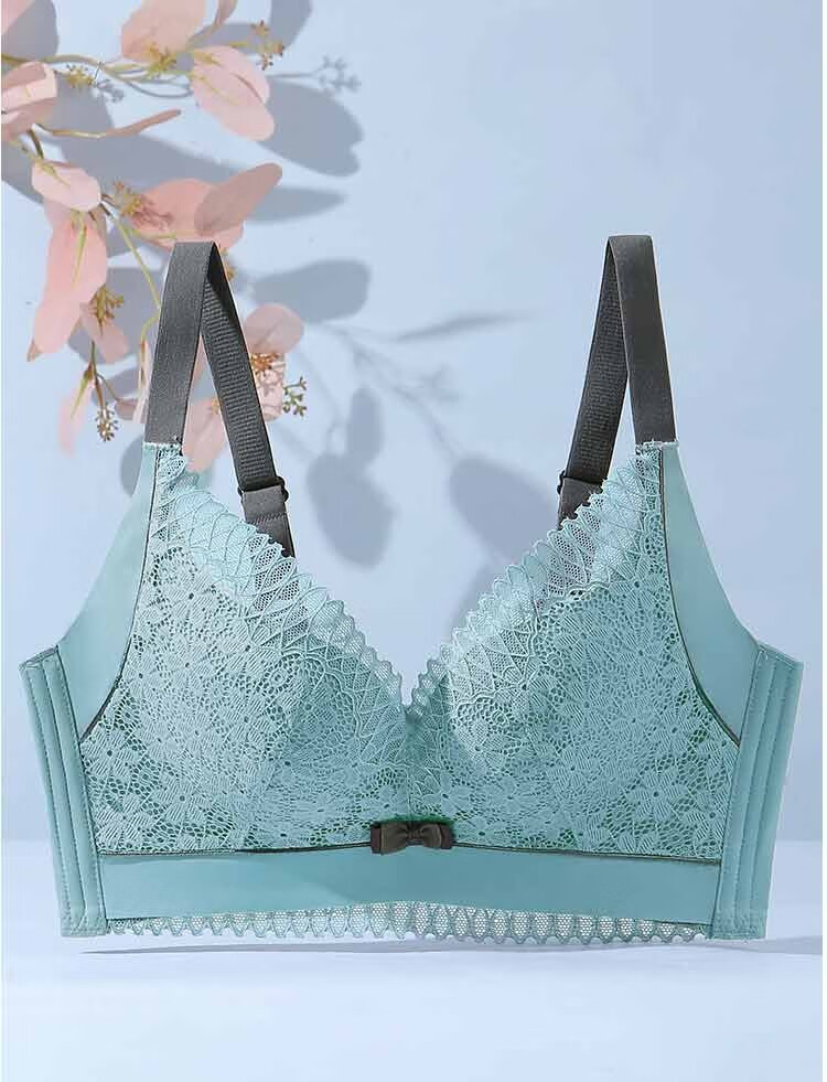 润微内衣女无钢圈薄款光面无痕性感美背文胸小胸聚拢防滑上托收副乳