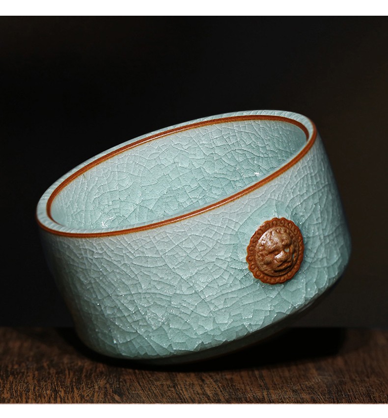 道诣堂叶小春龙泉青瓷主人杯大师纯手工茶盏冰裂纹茶杯哥窑家用个人