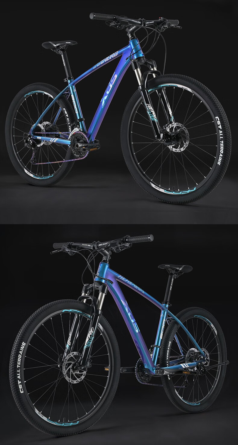 喜德盛(xds) 山地自行车英雄600油碟 27速变速 线控前叉 x6铝合金变色