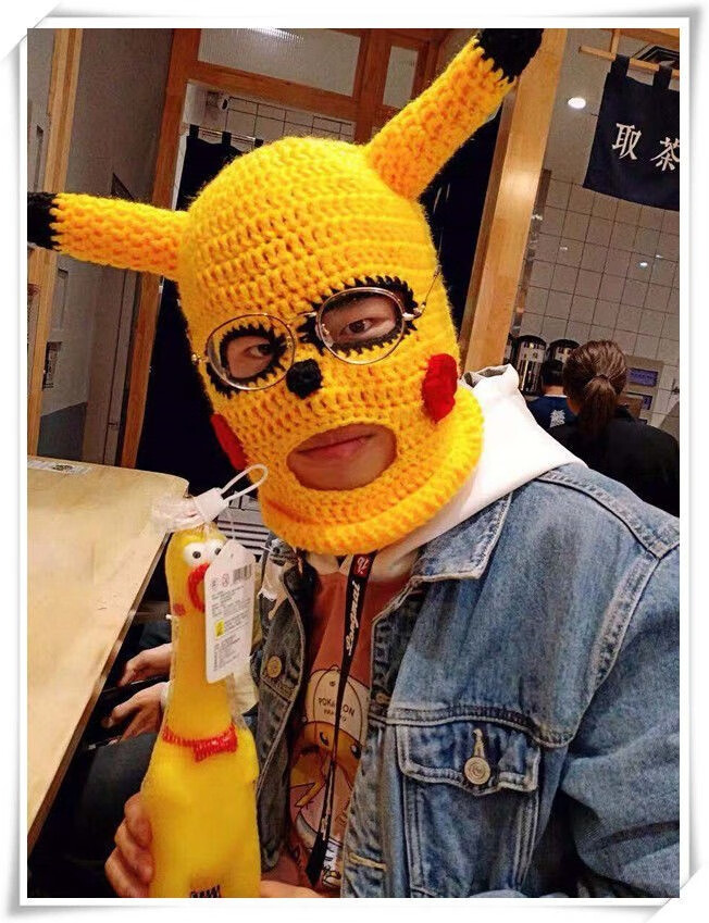 沙雕儿童绿头鱼头套绿鱼人面具怪怪鱼二哈年会节日搞笑头套绿头怪痞幼