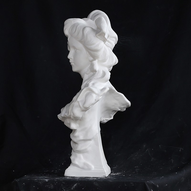 晨臻西洋少女美女胸像石膏像67cm人物头像美术石膏教具石膏头像素描