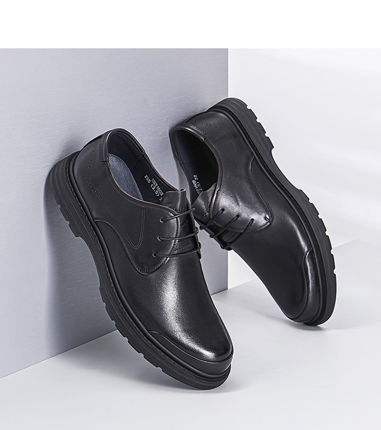 harson哈森男鞋皮鞋男商务正装黑色低帮德比鞋英伦风通勤男士皮鞋