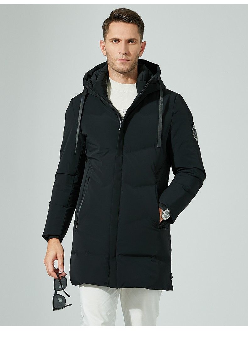 raidy boer/雷迪波尔2020秋冬新品 男士休闲中长款带帽羽绒服8053