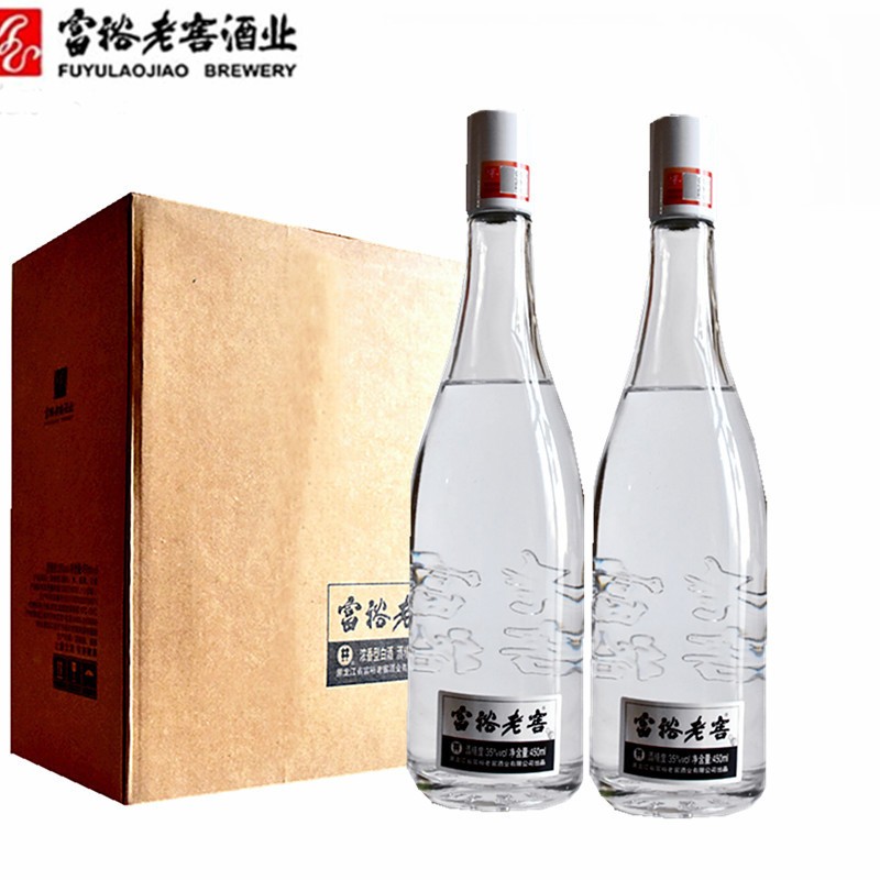 直供】6瓶富裕老窖光瓶35度白酒桂花白酒 光腚白酒浓香型白酒东北白酒