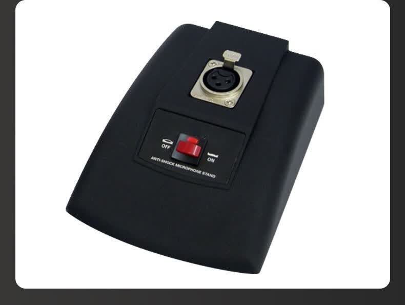 kebit 幻像48v供电鹅颈会议话筒专用底座 梓合金底座 有线麦克风底座 