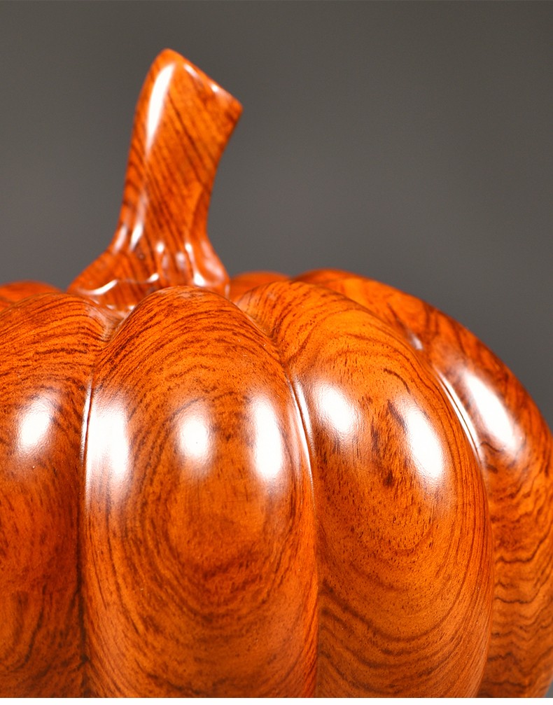 艺永轩 实木花梨木雕南瓜摆件工艺品客厅家居客厅饰品董事长总经理