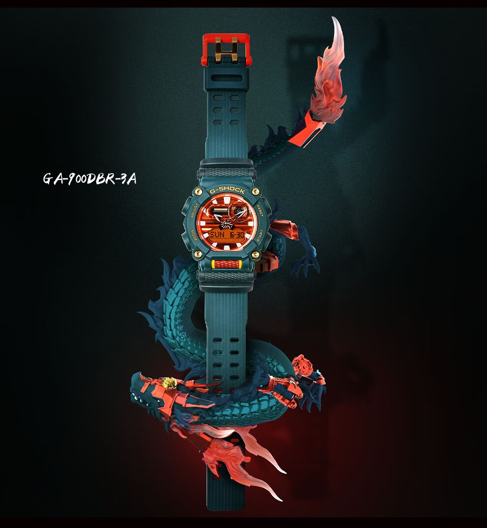 卡西欧(casio) g-shock系列运动时尚潮流中华龙国潮新势力同款防水大