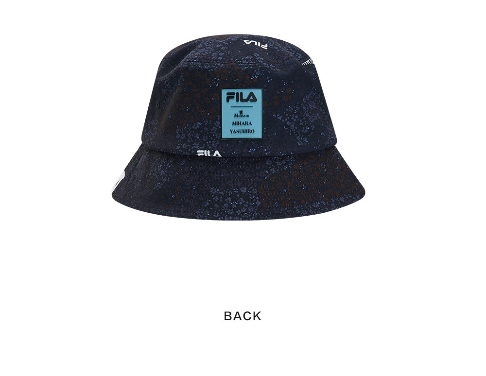 filamihara斐乐官方情侣圆帽2021夏秋新款联名休闲帽渔夫帽潮正黑色bk