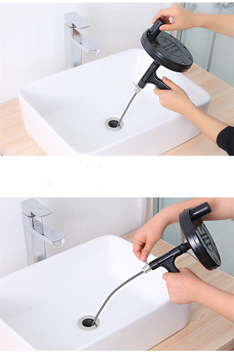 木杰手摇式马桶疏通器通下水道工具管道厕所毛发头发清理神器厨房家用