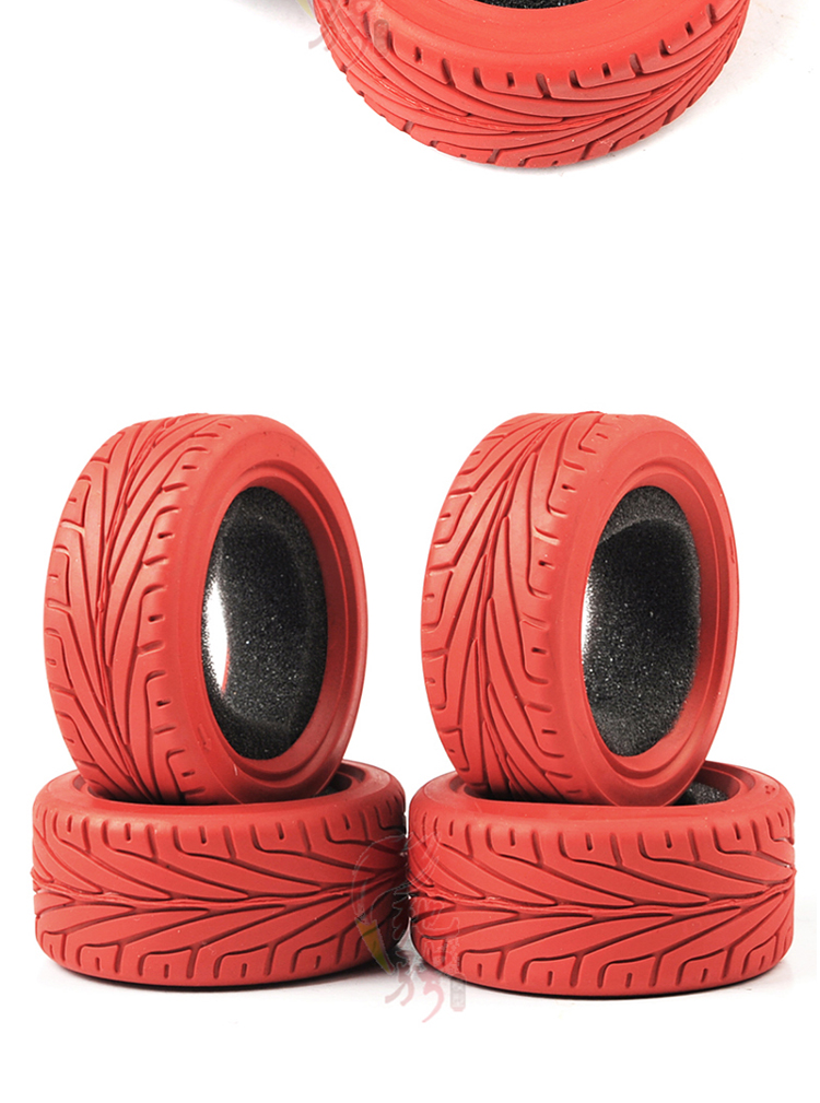 110电车油车平跑胎皮hsp无限94123平跑轮胎软竞速胎皮玩具配件蓝色胎