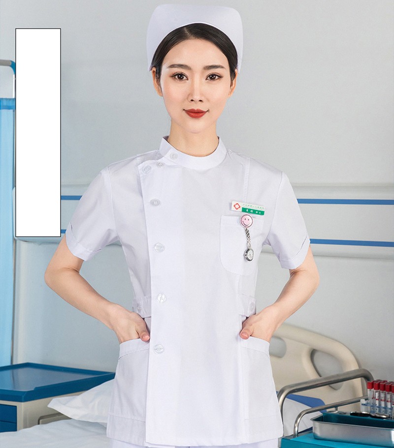 宁爵ningjue护士服夏季短袖薄款长袖女两件套分体套装蓝色短款医护