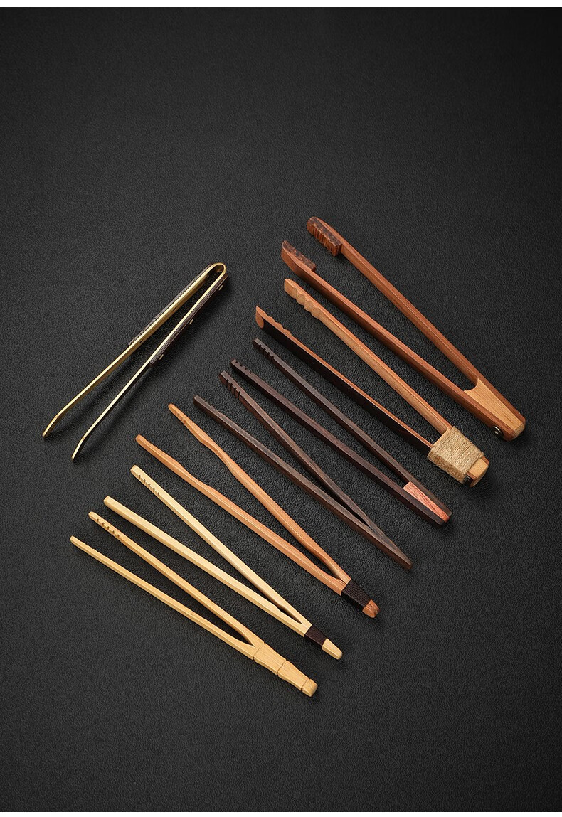 宇轩茶夹茶叶茶杯茶夹子木质镊子泡茶工具功夫茶具配件茶道原木茶夹