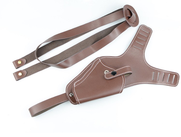 雪峰狐 glcok通用腋下枪套单肩挎式双肩背带隐藏牛皮g18 92g g17 1911