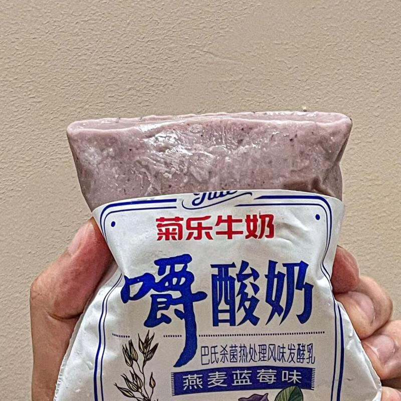 菊乐嚼酸奶菊乐牛奶蓝莓燕麦黄桃酸奶冰淇淋果味酸奶代餐点心早餐