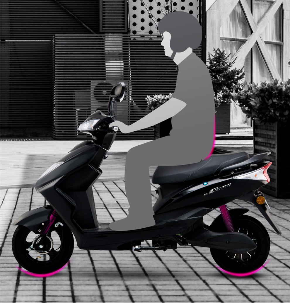 爱玛(aima)电动车60v成人轻便电摩男女运动代步踏板电瓶车 大力鹰