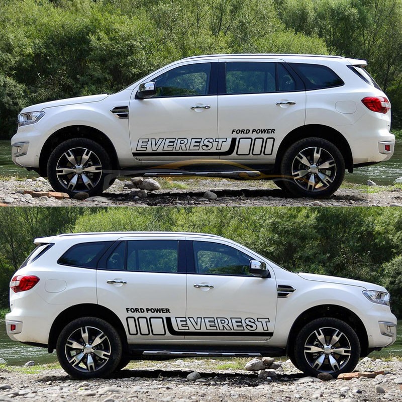 适用福特撼路者车贴门拉花个性汽车拉花贴纸动感车身彩条侧裙改装贴画