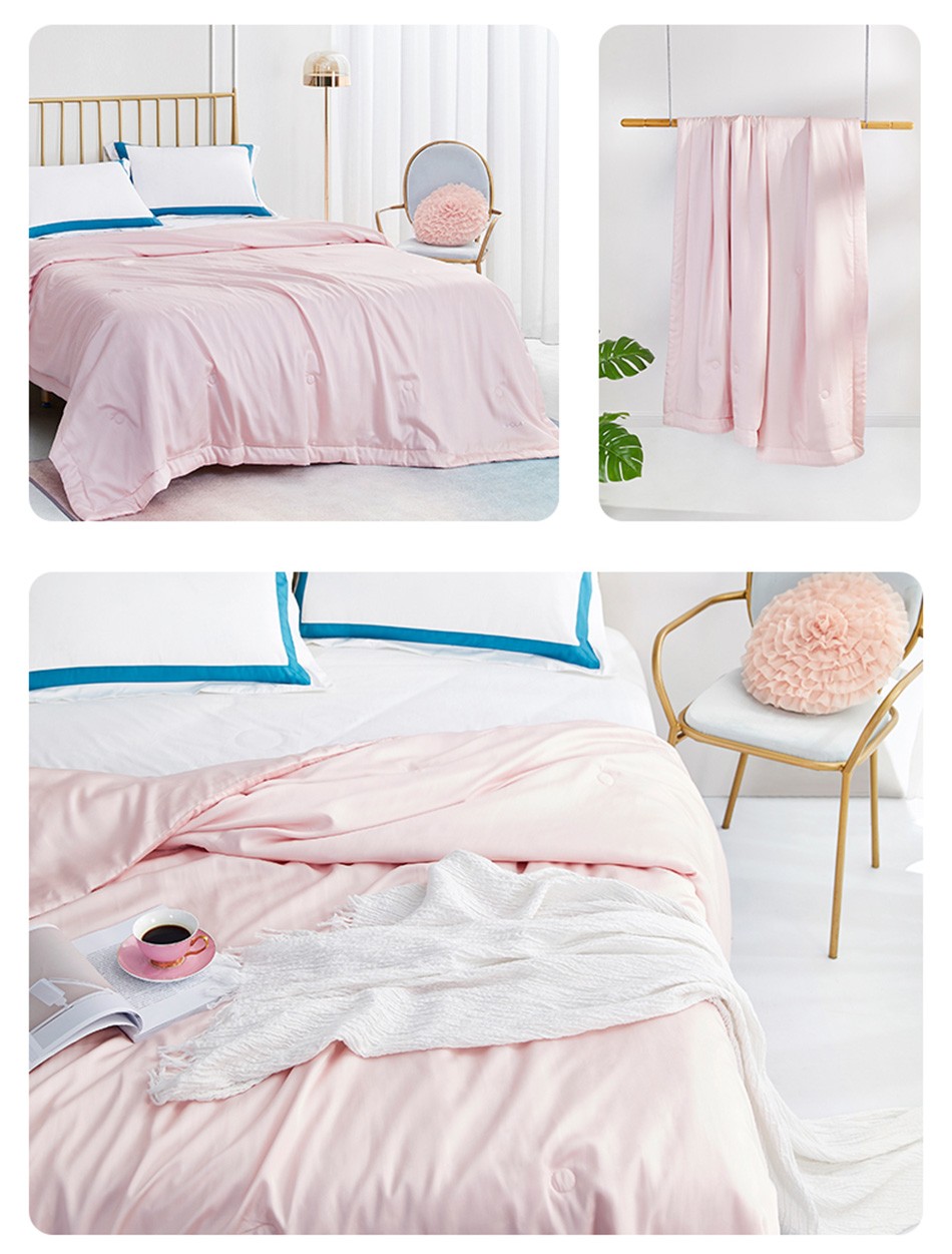 罗莱家纺luolai天丝夏被夏凉被单人空调被子被芯莱赛尔丝滑双人薄被子