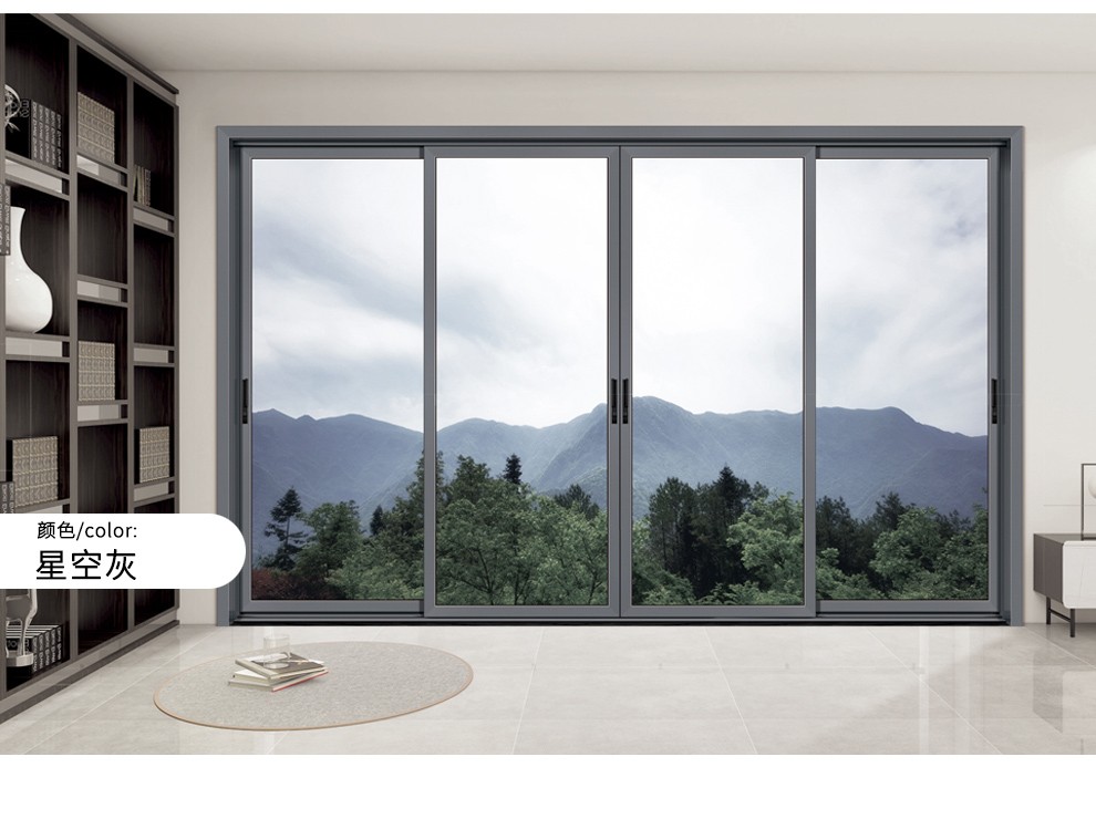 mexin美心木门双层钢化玻璃铝合金推拉门n015厨卫隔断门合金门厨房