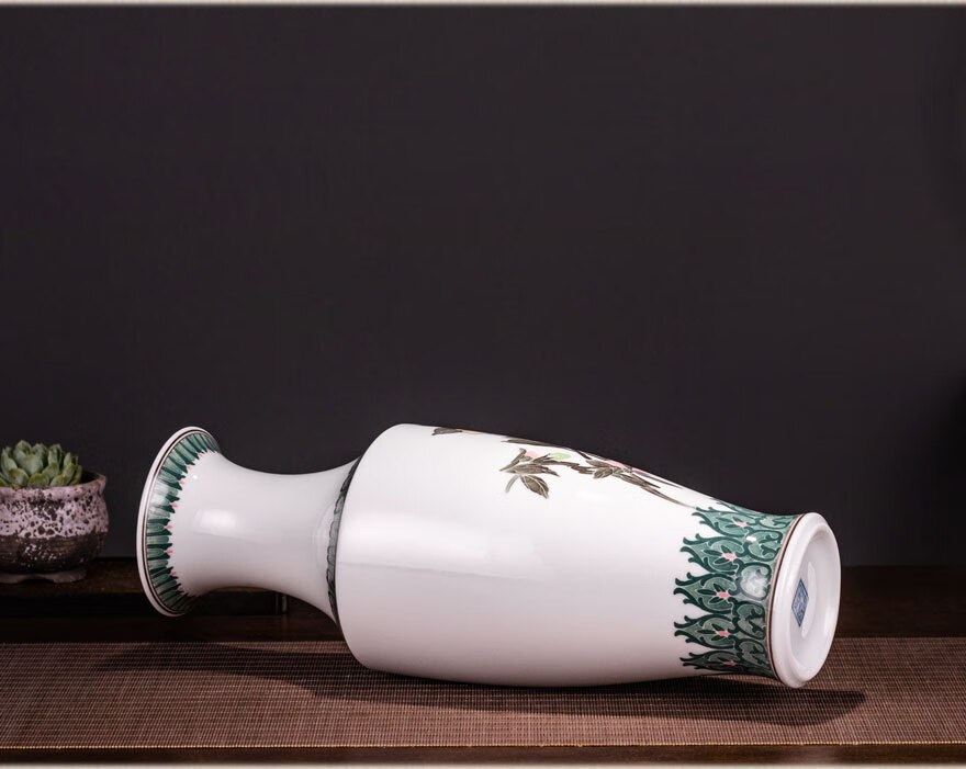 重器保值 系70年代陈列瓷洪江大球泥藏品纯手绘花瓶摆件