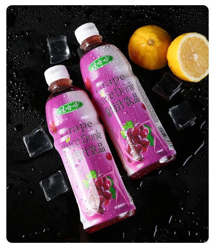 娃哈哈紫葡萄汁水蜜桃汁甜橙汁500ml瓶装饮料果汁水蜜桃汁橙汁石榴汁