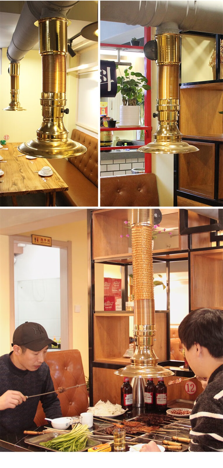 韩式烤肉排烟管烤肉店上排烟烧烤伸缩排烟管抽吸烟机排风设备商用采栗