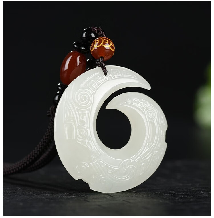 汉峰 和田玉吊坠时来运转玉坠男女款玉佩玉石项链玉坠 礼物【图片