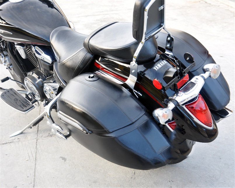 适用于川崎小火神650边箱边包侧箱 小火神专用 带锁侧箱皮箱 折叠靠背