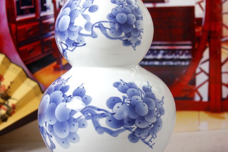 禾万瑞 景德镇花瓶摆件吴文翰名家手绘青花十斤装陶瓷泡酒瓶10斤酒坛