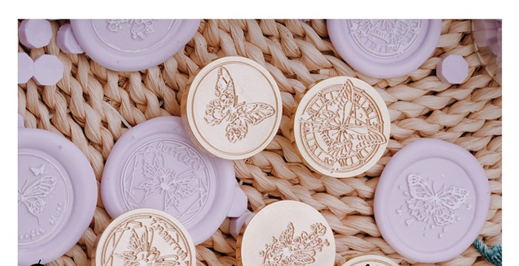 火漆印章头 蝴蝶系列请柬贺卡学生diy手账火蜡封印温妤 玉腰奴【图片