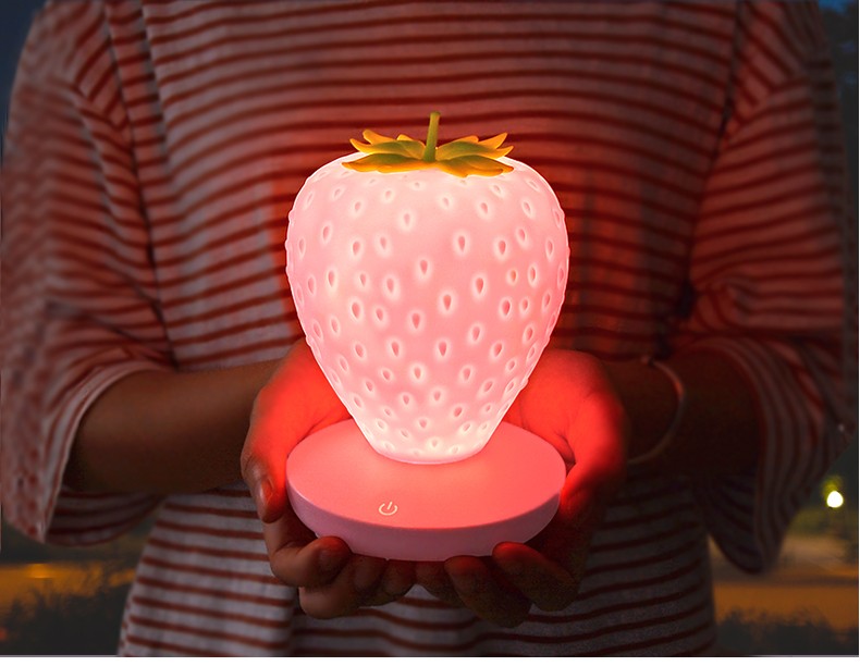 极礼和少女心可爱草莓小夜灯充电送女朋友闺蜜实用生日礼物卧室桌面