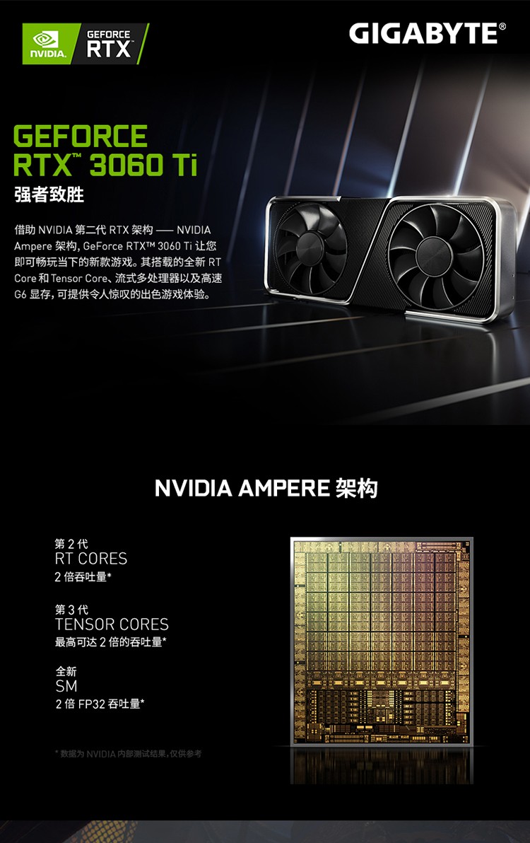 技嘉rtx3060/ti gaming/vision oc 12g魔鹰白色雪鹰小雕游戏显卡 3060