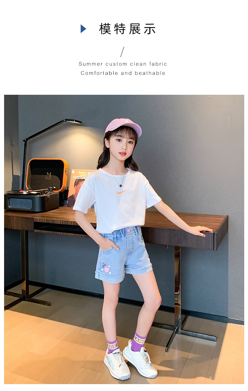 短裤外穿洋气新款小女孩夏天裤子木依木花童装儿童薄裤女中大童宽松