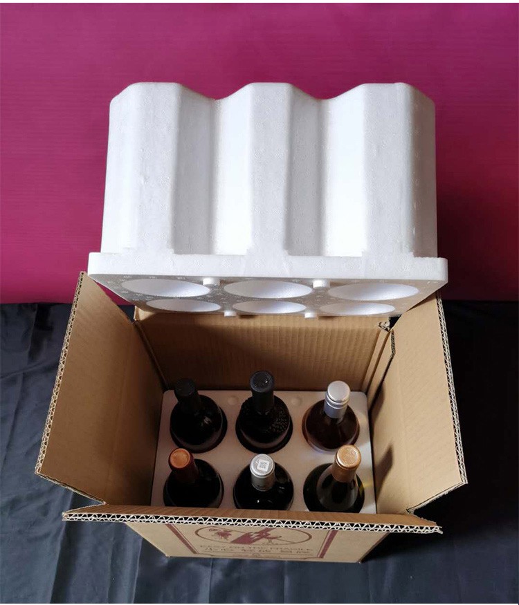 85口径6支装红酒泡沫箱112支装含5层加厚纸箱快递葡萄酒包装防摔92孔1