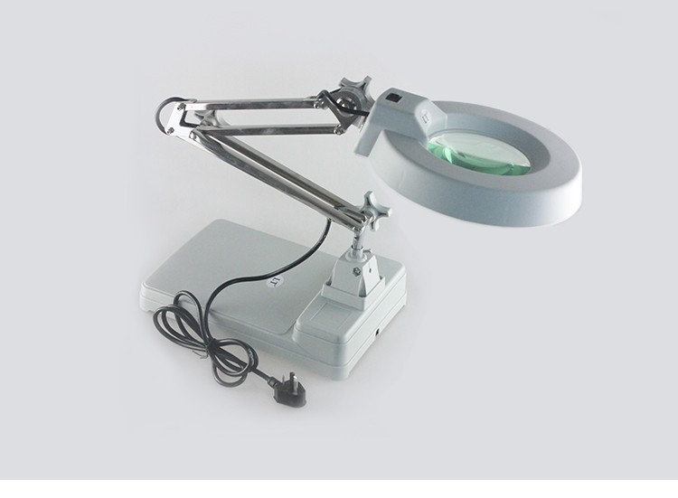 台式放大镜带灯led高清10倍折叠式20倍电子放大镜维修阅读雕刻 10倍青