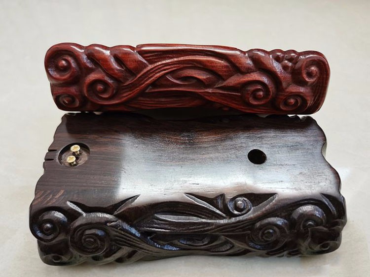 紫檀黑檀二胡底托红花梨木老红木二胡底座手工精致实木制作花梨木一个