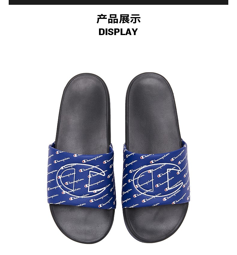 冠军champion拖鞋女鞋夏季新款运动休闲百搭老花透气拖鞋u2bfasw06