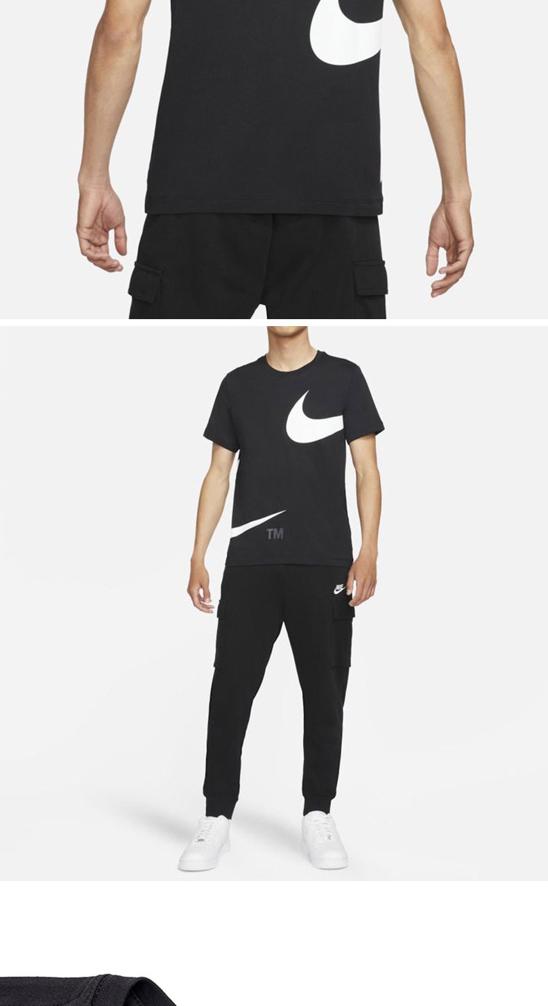 nike耐克短袖男2021夏新款双钩logo圆领运动休闲半袖t恤潮dd3350 dd
