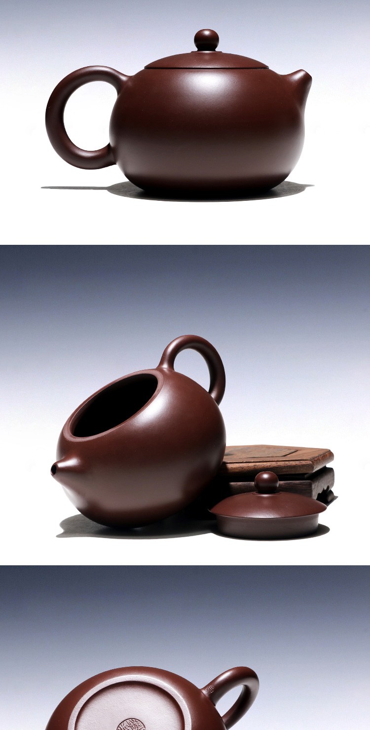 宫雁居宜兴紫砂壶吴荣华纯全手工紫砂茶壶套装原矿紫朱泥西施壶280cc