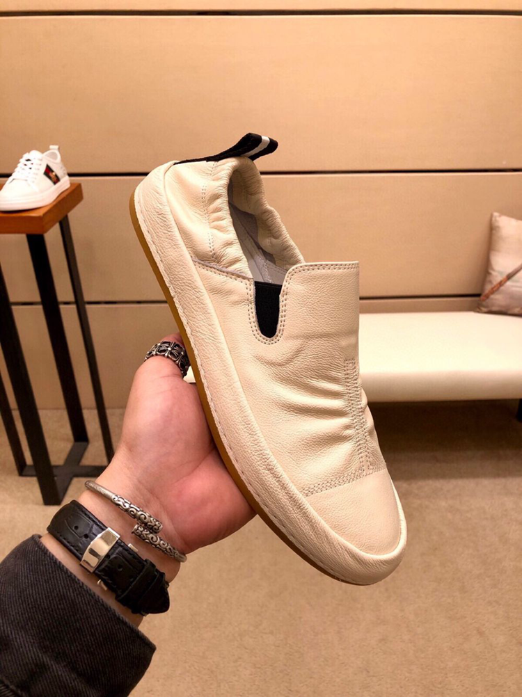 卓佐酷奇男鞋一脚蹬休闲皮鞋头层牛皮软底轻便套脚品牌豆豆鞋男懒人鞋