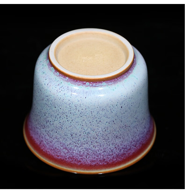 隐庐 周济慈大师纯手工钧瓷茶杯玉铃杯 禹州神垕钧窑茶杯彩釉窑变主人