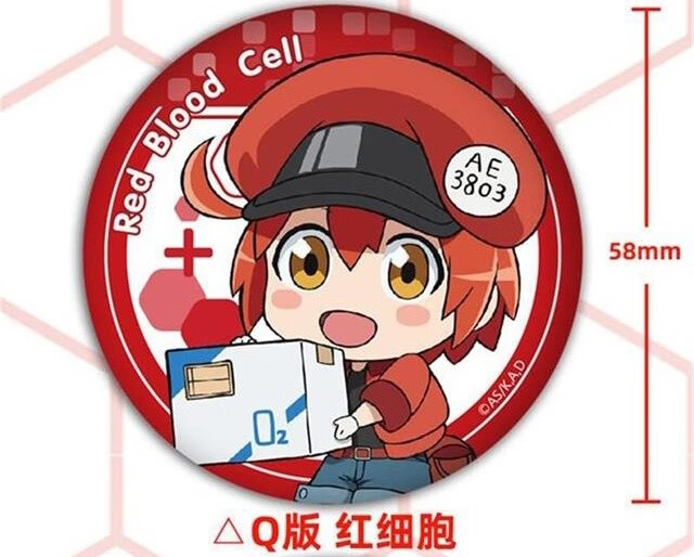 正版工作细胞镭射徽章吧唧红细胞白细胞血小板官谷周边q版杀手t细胞