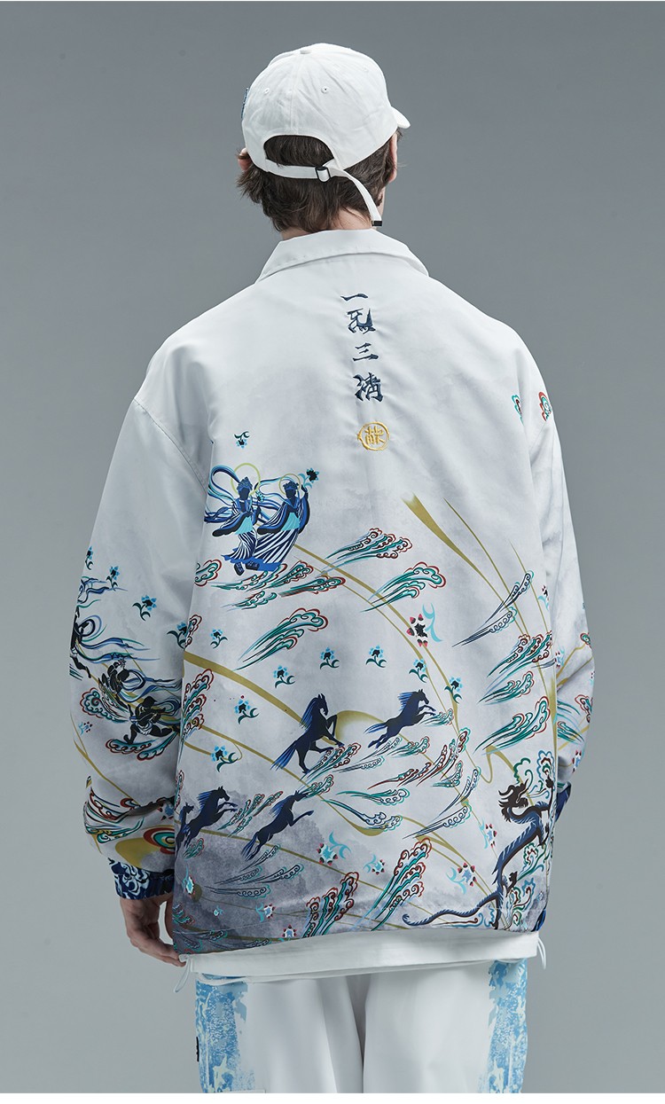 guuka古由卡潮牌运动教练夹克男22秋季青少年嘻哈国风登