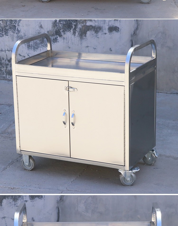 定制不锈钢送餐车早餐外卖摆摊手推车商用酒店餐厅移动多功能小吃推车
