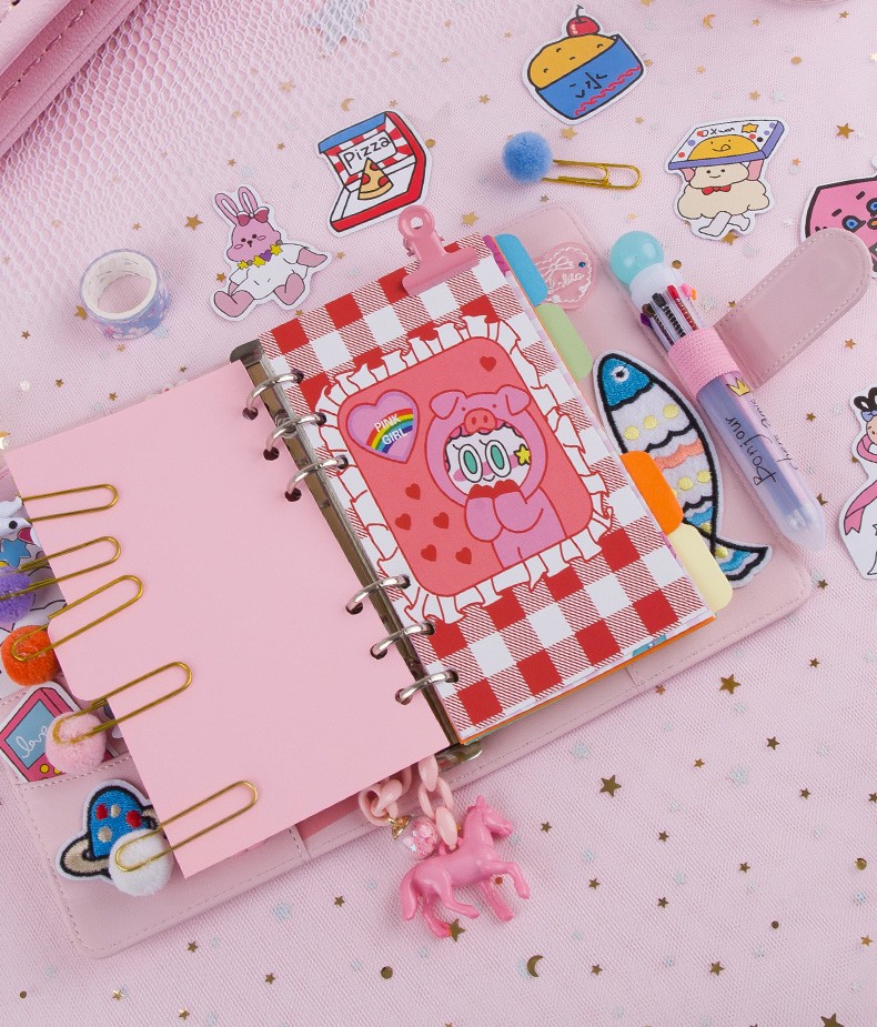 长闪 少女心手账本可爱网红套装超萌活页手帐笔记本子儿童小学生日记