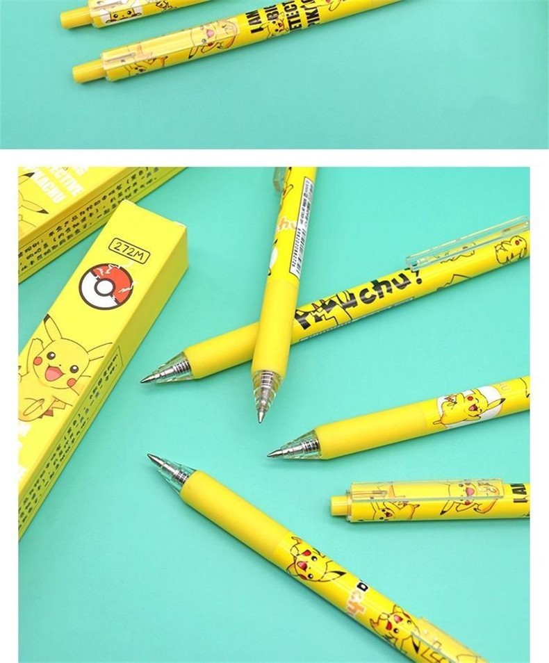 得力(deli)同款皮卡丘盲盒笔按动中性笔可爱动漫ins网红笔学生用好看